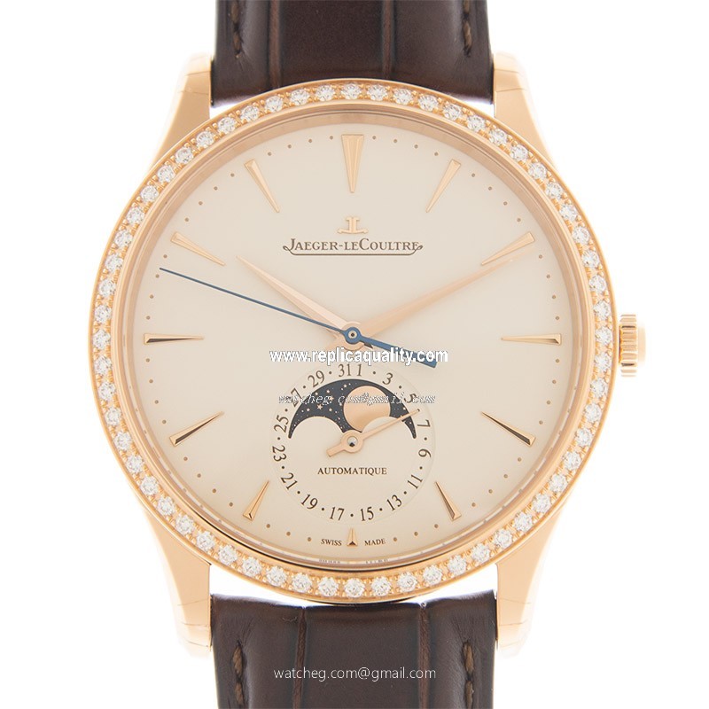 Jaeger-Lecoultre MASTER ULTRA THIN Q1362502 Automatic 18kt Rose Gold & Diamonds Beige