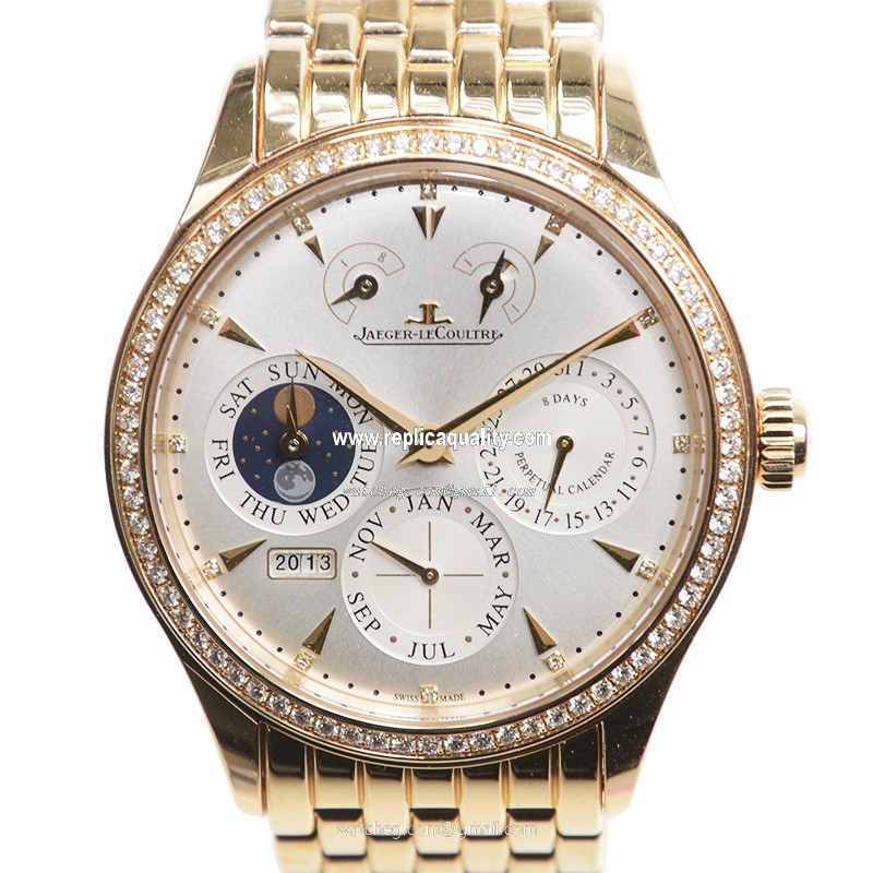 Jaeger-Lecoultre MASTER ULTRA THIN Q1612103 Manual Wind 18kt Rose Gold & Diamonds Silver