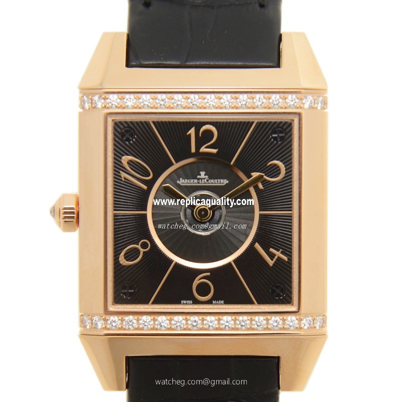 Jaeger-Lecoultre REVERSO Q7052421 Automatic 18kt Rose Gold & Diamonds Black