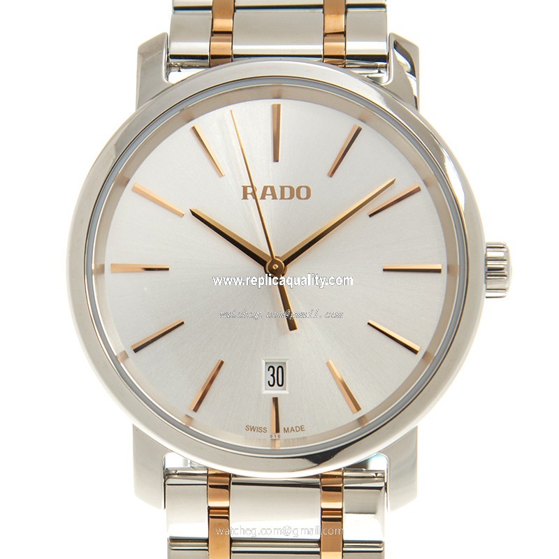 Rado DIAMASTER R14078103 Quartz Gold-Plated & Stainless Steel Silver