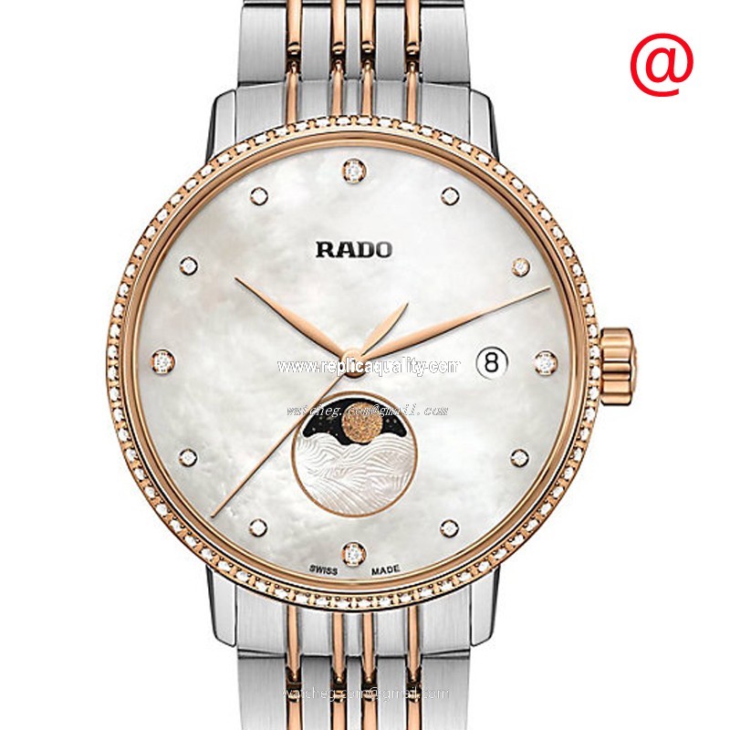 Rado COUPOLE CLASSIC R22882923 Quartz Gold-Plated & Stainless Steel White