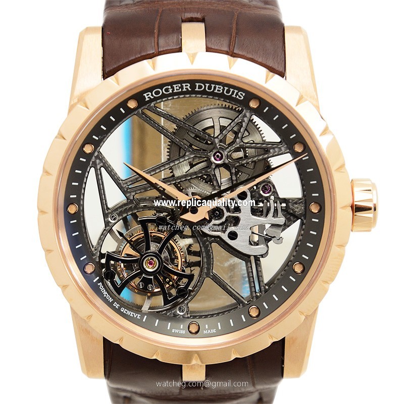 Roger Dubuis EXCALIBUR RDDBEX0392 Manual Wind 18kt Rose Gold Transparent Skull