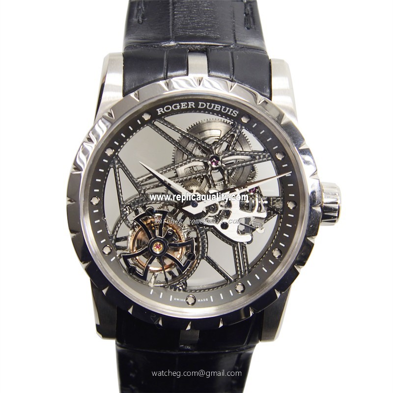 Roger Dubuis EXCALIBUR RDDBEX0393 Manual Wind 18kt White Gold Transparent Skull