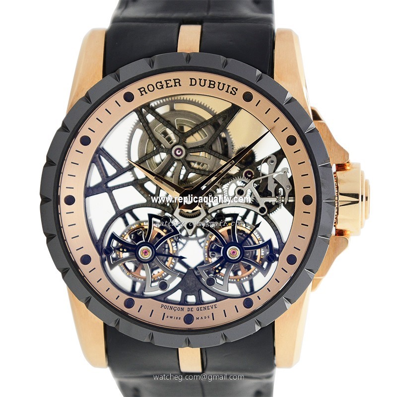 Roger Dubuis EXCALIBUR RDDBEX0472 Manual Wind 18kt Rose Gold Transparent Skull