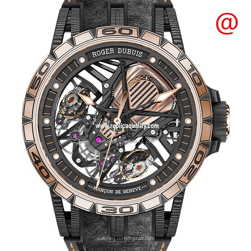 Roger Dubuis EXCALIBUR SPIDER RDDBEX0654 Manual Wind 18kt Rose Gold Transparent