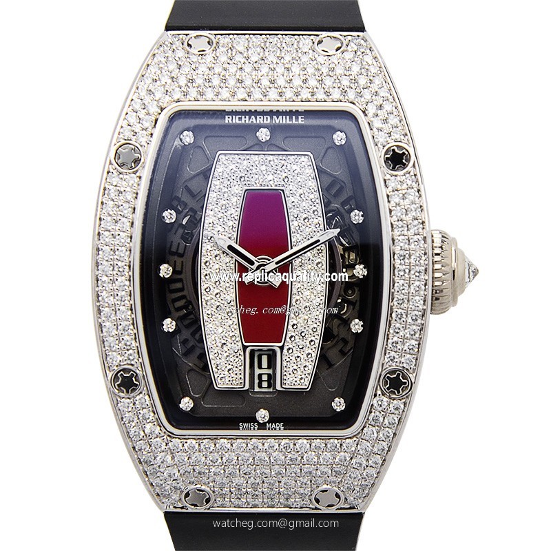 Richard Mille LADIES RM007 Automatic 18kt White Gold Transparent Skull