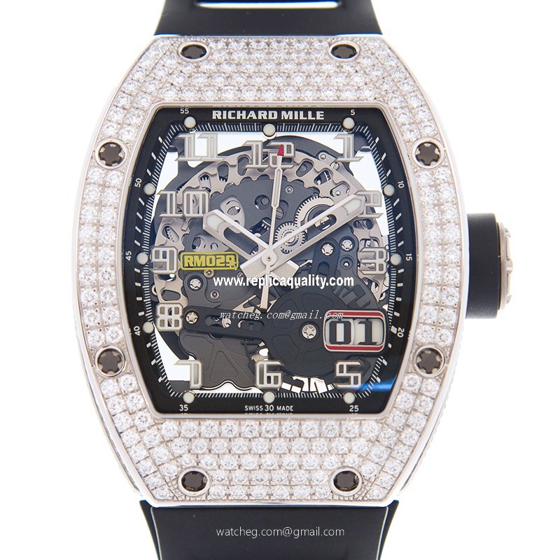 Richard Mille MAN SERIES RM029-WG Automatic Stainless Steel Transparent Skull