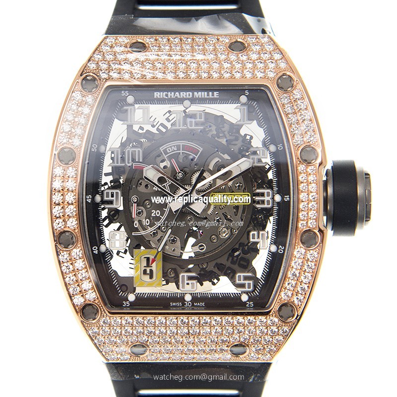 Richard Mille RM030-RG 18kt Rose Gold & Diamonds Transparent Skull