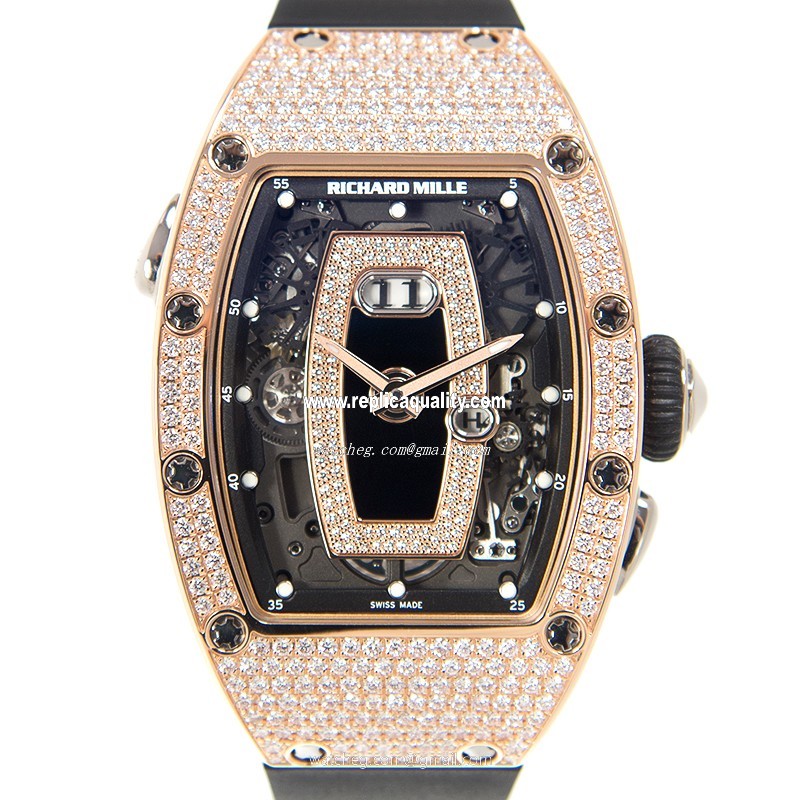 Richard Mille RM037-RG Automatic 18kt Rose Gold & Diamonds Black