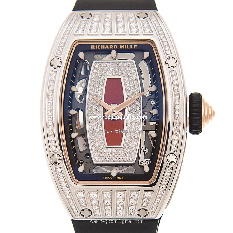 Richard Mille RM07-01 WG Automatic 18kt White Gold & Diamond Red