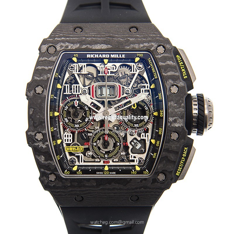 Richard Mille RM11-03 BLK NTPT Automatic Carbon Fiber Silver