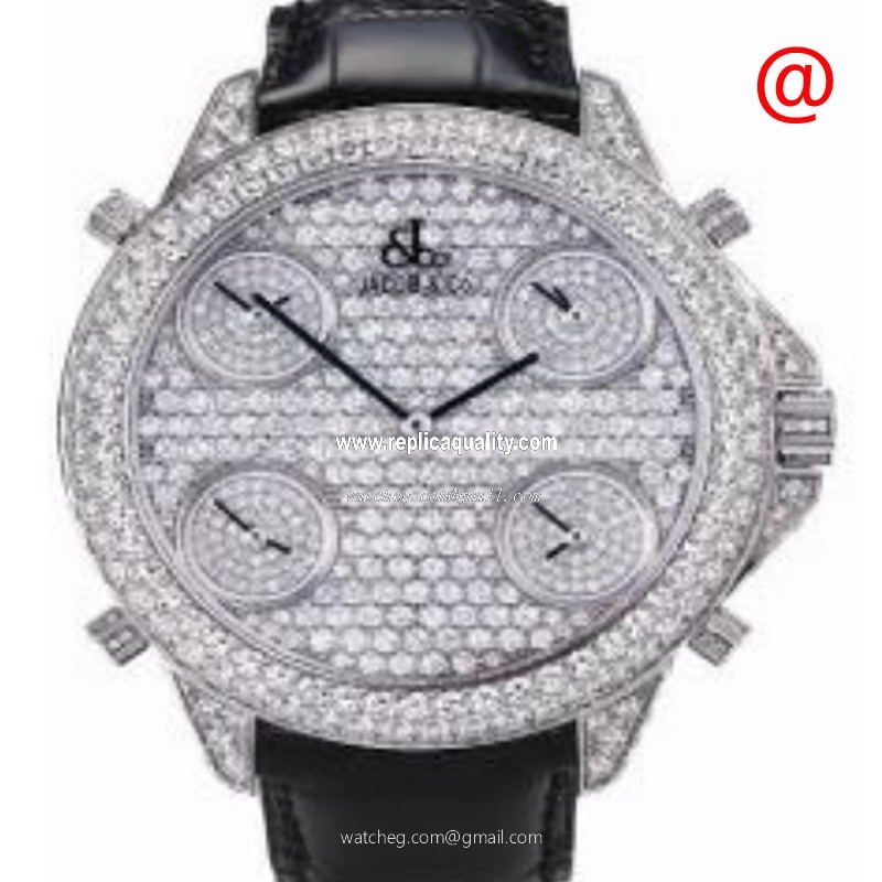Jacob & Co ROYALP Quartz 18kt White Gold Silver