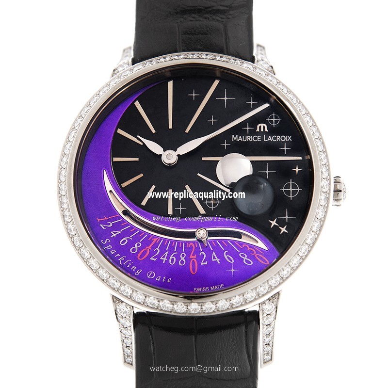 Maurice Lacroix STARSIDE SD6007-WD501-330 Automatic 18kt White Gold & Diamond Black