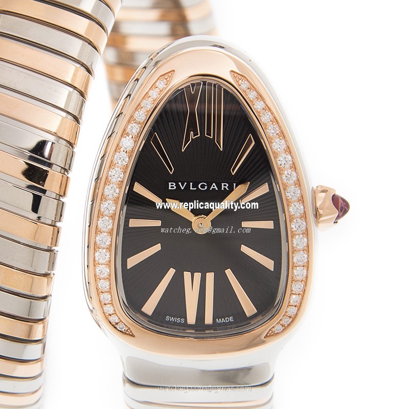 Bulgari SERPENTI SP35BSPGD.2T Quartz 18kt Rose Magic & Diamond Black
