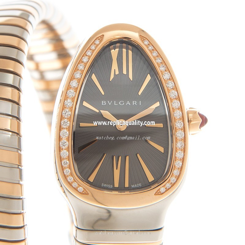 Bulgari SERPENTI TUBOGAS 102681 Quartz 18kt Rose Magic & Diamond Gray