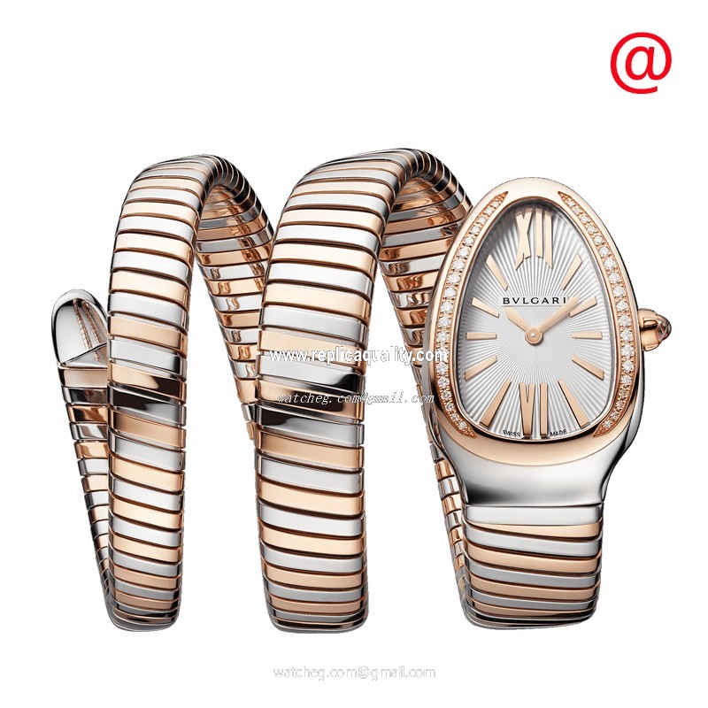 Bulgari SERPENTI TUBOGAS 103149 Quartz 18kt Rose Magic & Diamond White