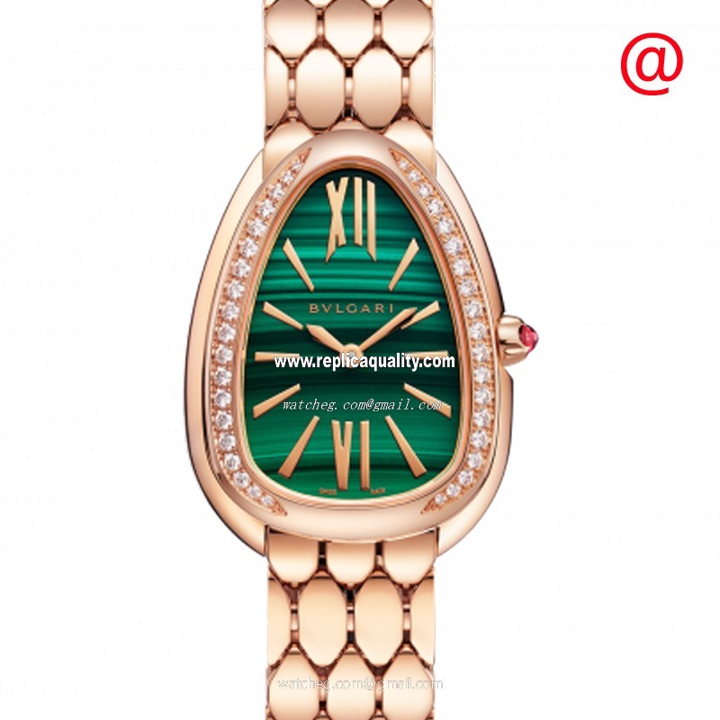 Bulgari SERPENTI SEDUTTORI 103273 Quartz 18kt Rose Gold & Diamonds Green