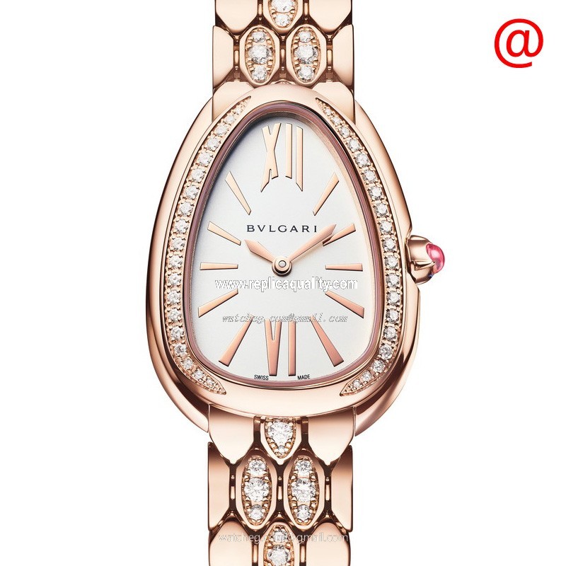 Bulgari SERPENTI SEDUTTORI 103275 Quartz 18kt Rose Gold & Diamonds White