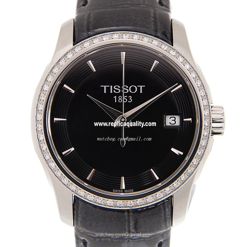 Tissot T-CLASSIC T035.210.66.051.00 Quartz Stainless Steel & Diamonds Black