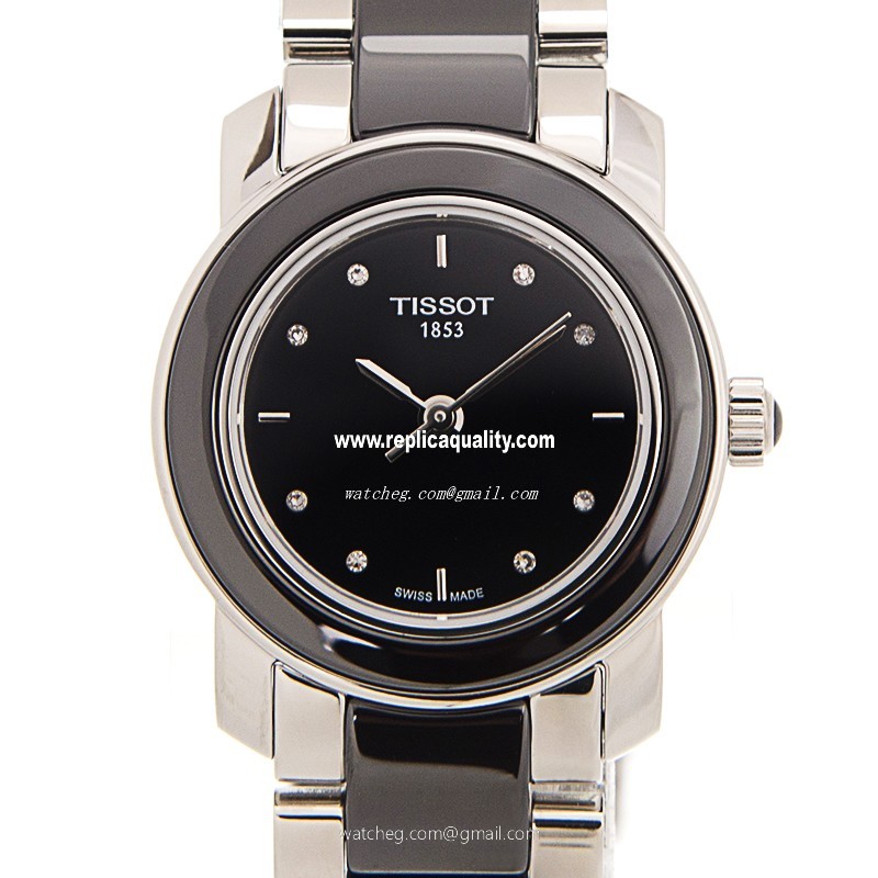 Tissot T-LADY T064.210.22.056.00 Quartz Ceramic & Steel Black