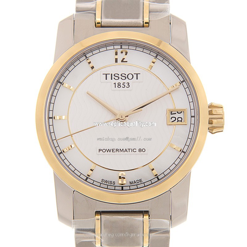 Tissot T-CLASSIC T087.207.55.117.00 Automatic Gold-Plated & Stainless Steel White