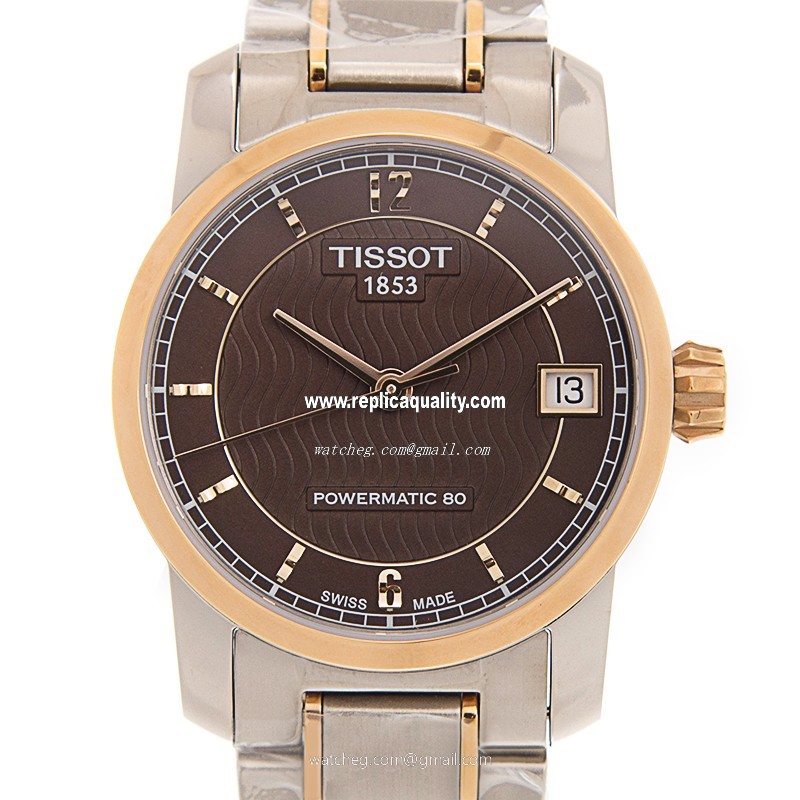 Tissot T-CLASSIC T087.207.55.297.00 Automatic 18kt Rose Gold Dark Brown