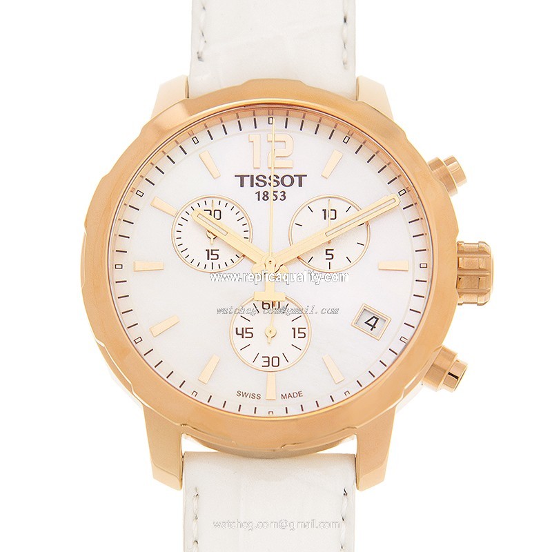 Tissot T-SPORT T095.417.36.117.00 Quartz Gold-Plated & Stainless Steel White
