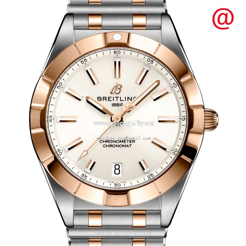 Breitling CHRONOMAT B01 U77310101A1U1 Quartz 18kt Rose Gold & Steel White