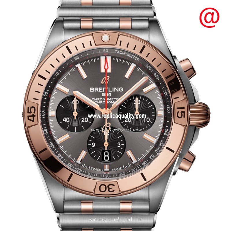 Breitling CHRONOMAT B01 UB0134101B1U1 Automatic 18kt Rose Gold & Steel Gray