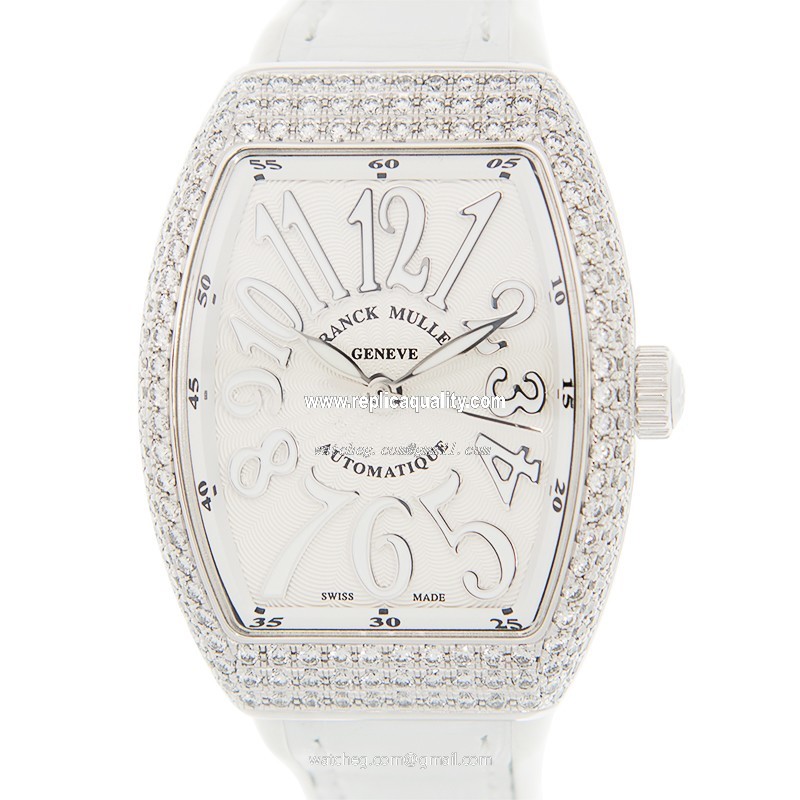 Franck Muller VANGUARD V 29 SC AT FO D (AC.BC) Automatic Stainless Steel & Diamonds White