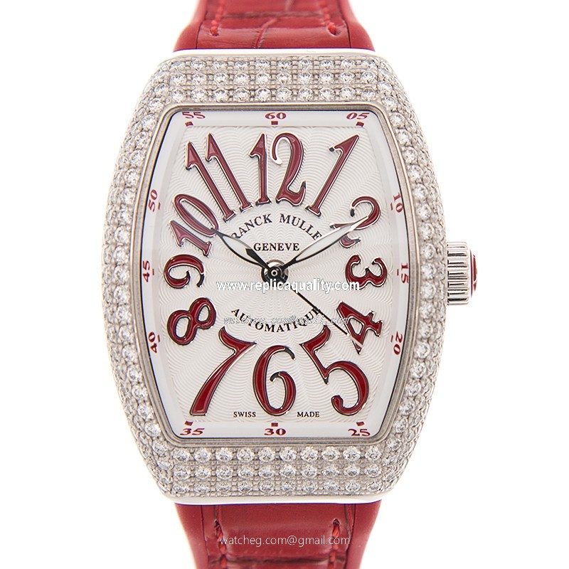 Franck Muller VANGUARD V 29 SC AT FO D (AC.RG) Automatic Stainless Steel & Diamonds White