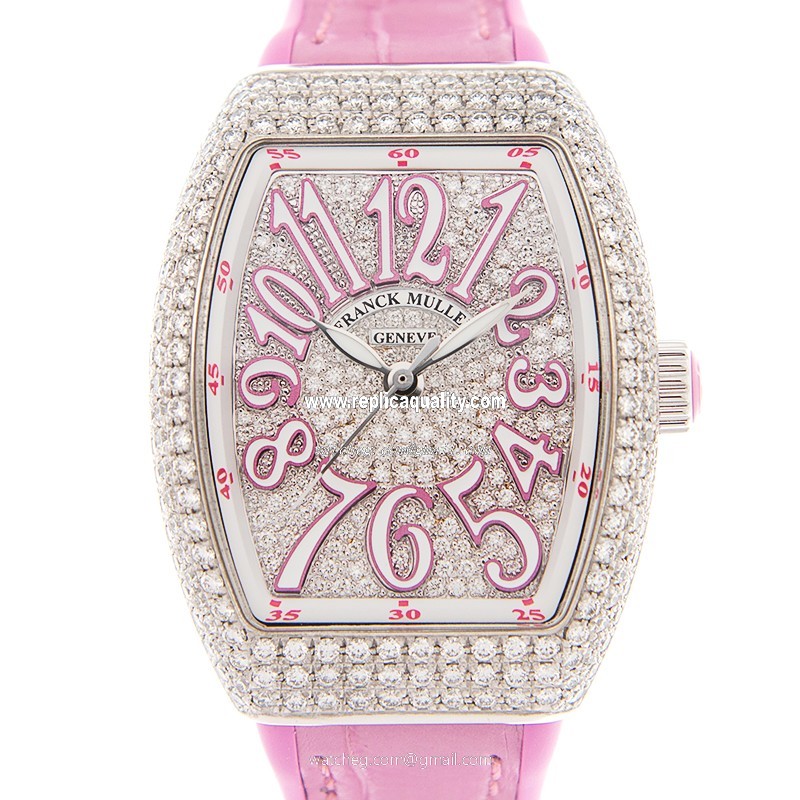 Franck Muller VANGUARD V29 SC AT FO D CD(AC.RS) Automatic Stainless Steel & Diamonds Silver