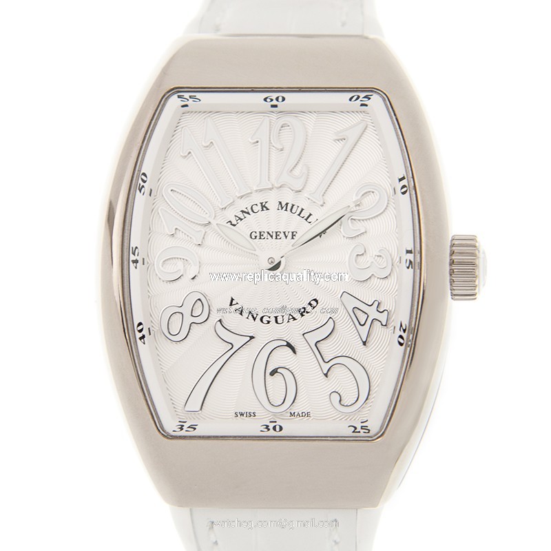 Franck Muller VANGUARD V 32 QZ (OG.BC) Quartz 18kt White Gold Silver