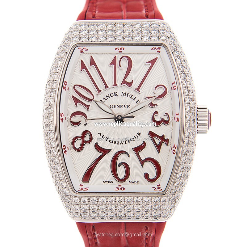 Franck Muller VANGUARD V 32 SC AT FO D (AC.RG) Automatic Stainless Steel & Diamonds White