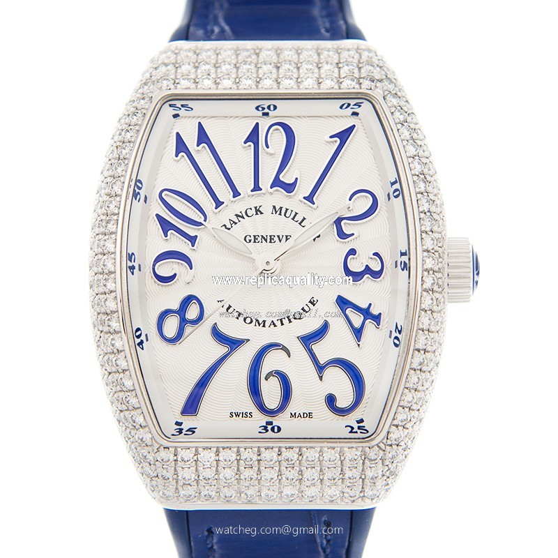 Franck Muller VANGUARD V 32 SC AT FO D (AC.BU) Automatic Stainless Steel & Diamonds White