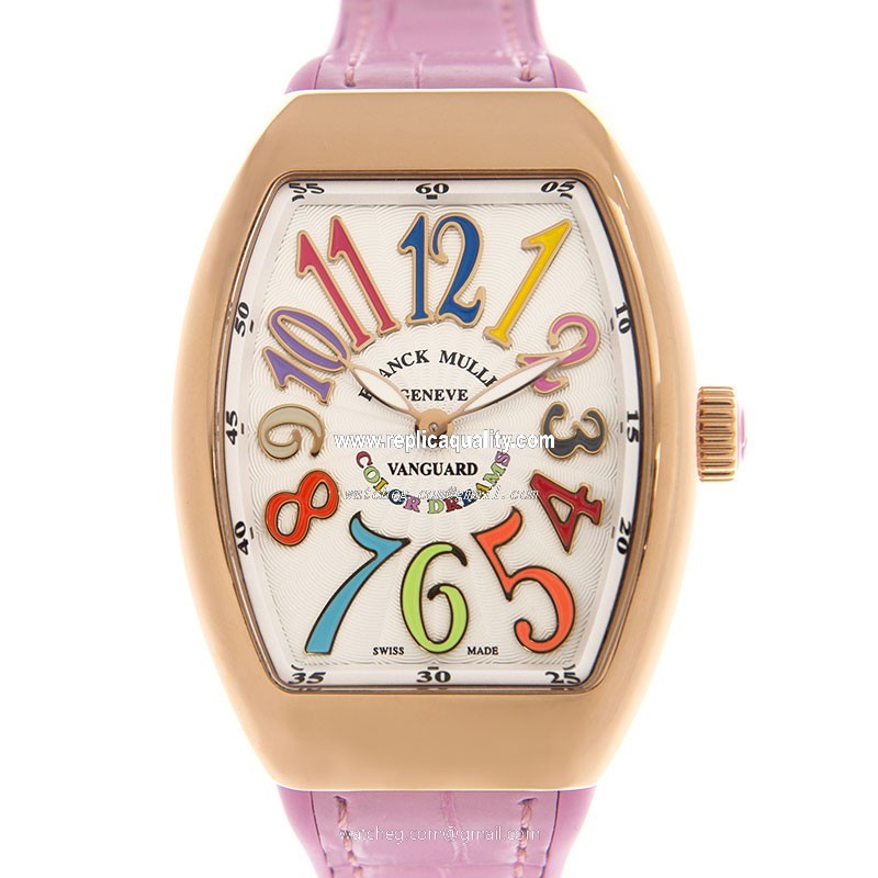 Franck Muller VANGUARD V 35 QZ COL DRM (5N.RS) Quartz 18kt Rose Gold White