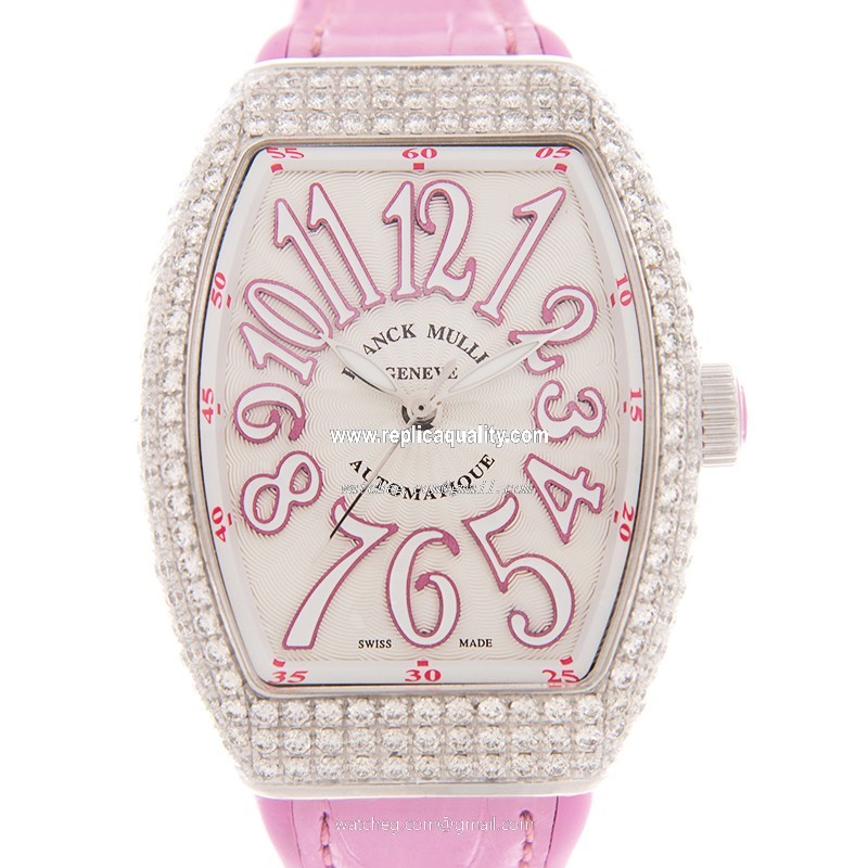 Franck Muller VANGUARD V 35 SC AT FO D (AC RS) Automatic Stainless Steel & Diamonds White