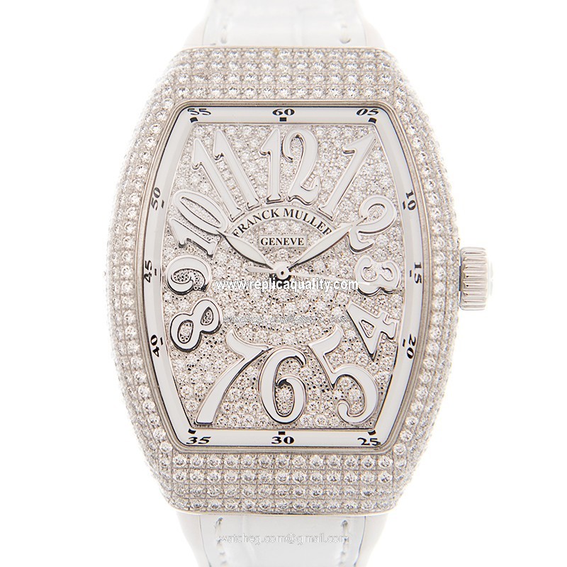 Franck Muller VANGUARD V 35 SC AT FO D CD (AC.BC) Automatic 18kt White Gold & Diamond Silver
