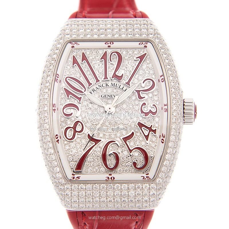 Franck Muller VANGUARD V 35 SC AT FO D CD (AC.RG) Automatic 18kt White Gold & Diamond Silver