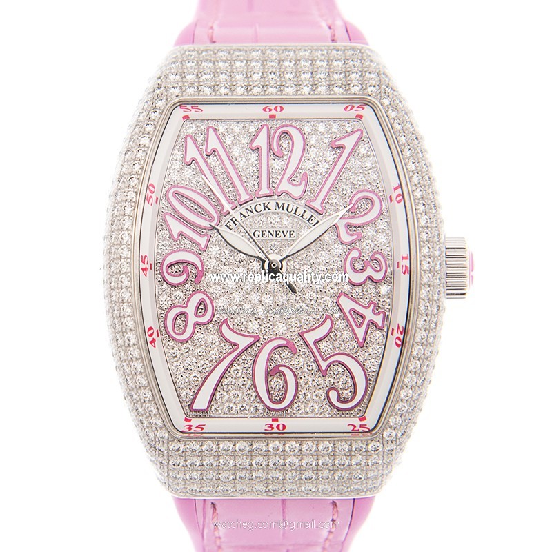 Franck Muller VANGUARD V 35 SC AT FO D CD (AC.RS) Automatic Stainless Steel & Diamonds Silver