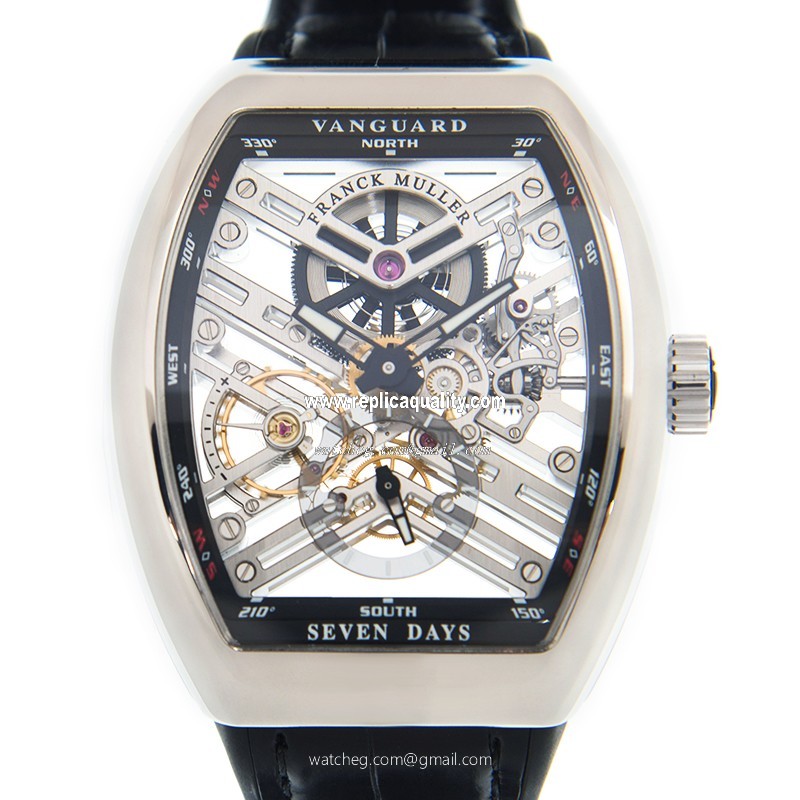 Franck Muller VANGUARD V 41 S6 SQT (AC.NR) Manual Wind Stainless Steel Transparent Skull
