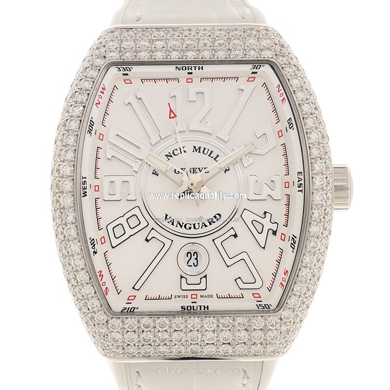Franck Muller VANGUARD V 41 SC DT D (OG.BC) Automatic 18kt White Gold & Diamond White