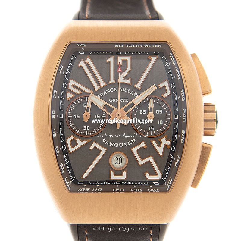 Franck Muller VANGUARD V 45 CC DT(5N.BR) TT Automatic 18kt Rose Gold Gray