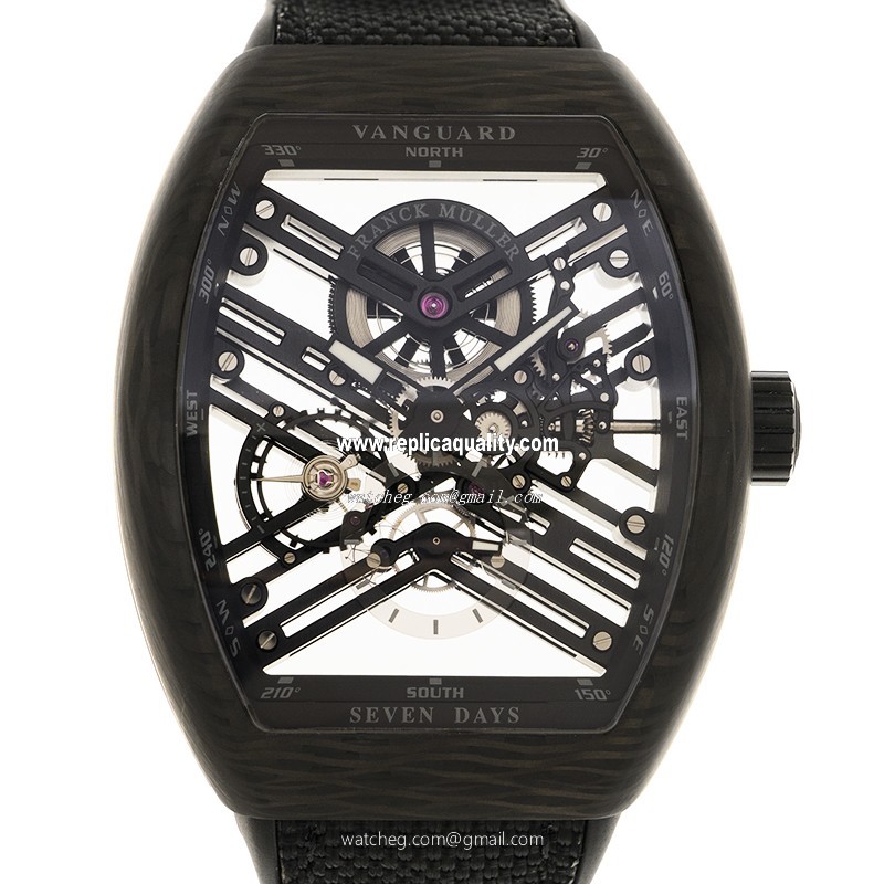 Franck Muller VANGUARD V 45 S6 SQT CARBON NR Automatic Stainless Steel Transparent