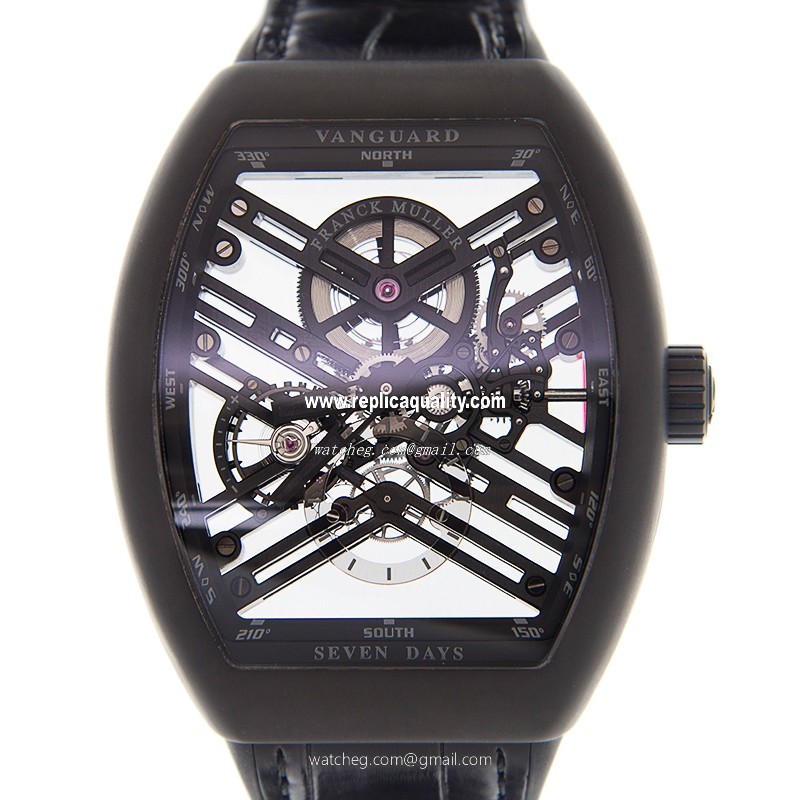 Franck Muller VANGUARD V 45 S6 SQT TT NR (NR.BR) Automatic Stainless Steel Black