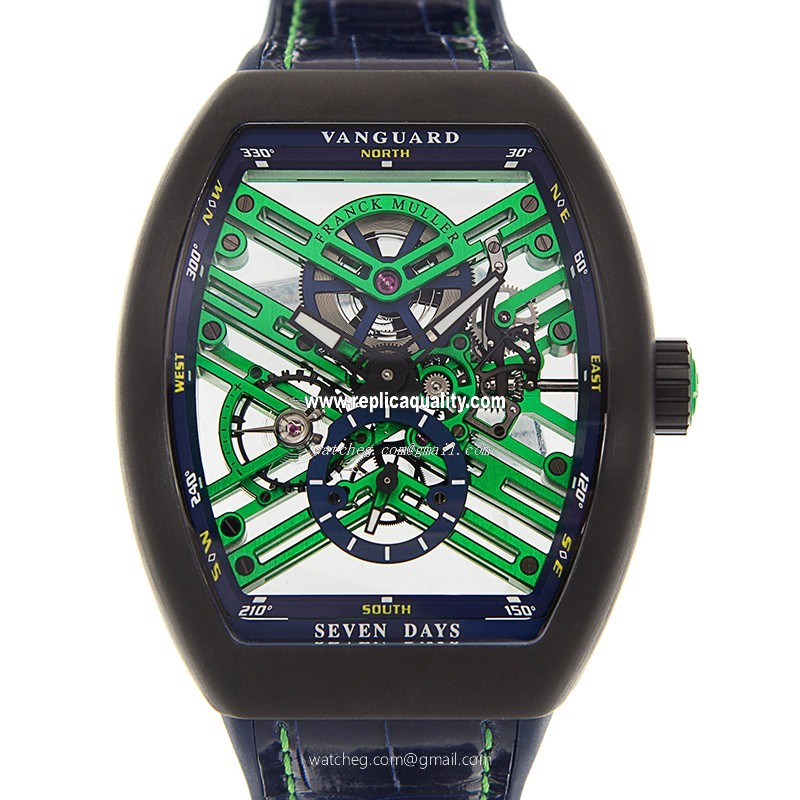 Franck Muller VANGUARD V 45 S6 SQT TT NR BR BL LE (AC) Automatic Stainless Steel Green