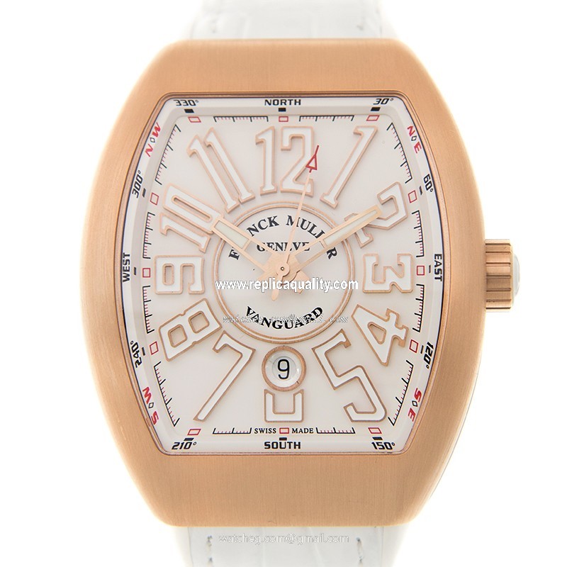 Franck Muller VANGUARD V 45 SC DT (5N.BR.BC) Automatic 18kt Rose Gold White