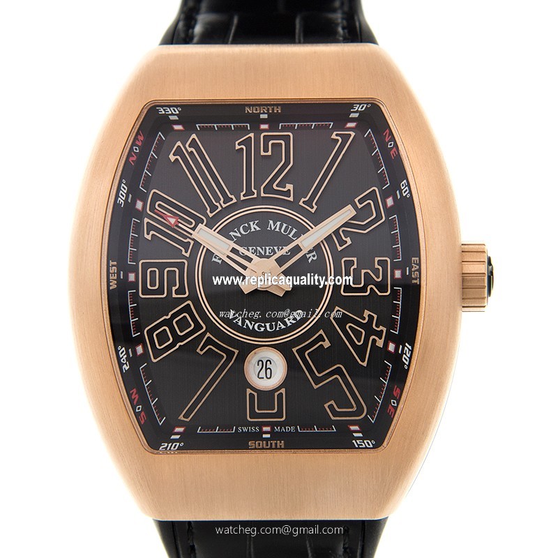 Franck Muller VANGUARD V 45 SC DT (5N.BR.NR) Automatic 18kt Rose Gold Black