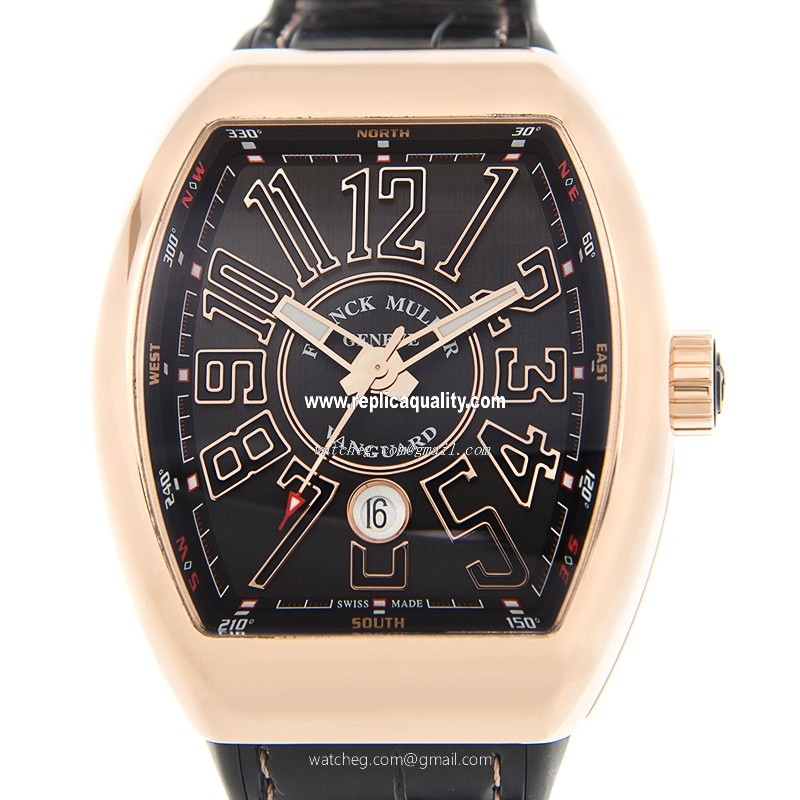 Franck Muller VANGUARD V 45 SC DT (5N.NR) Automatic 18kt Rose Gold Black