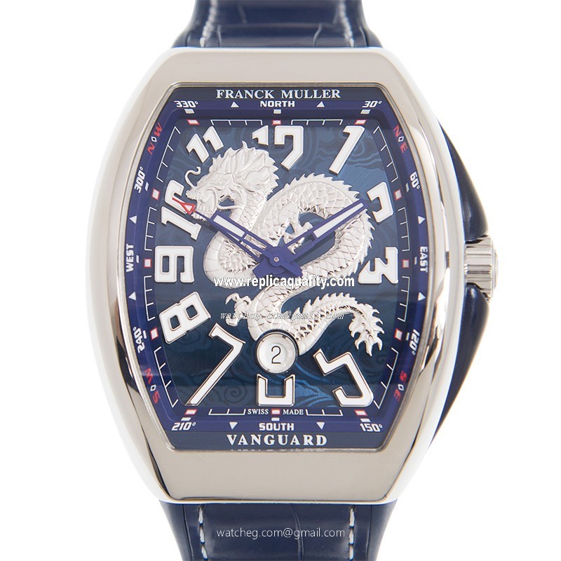Franck Muller VANGUARD V 45 SC DT DRAGON KING (AC.BL) Automatic Stainless Steel Blue 